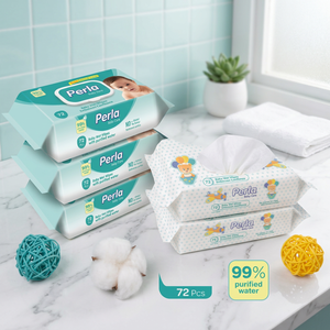 72 lingettes nettoyantes jetables non tissées pour bébés, lingettes pour l'incontinence des personnes âgées, qualité supérieure, écologiques, biodégradables, antibactériennes - Product Image 2