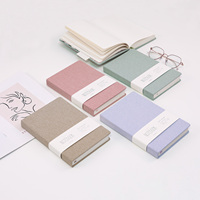 Carnet A5 personnalisé en tissu de lin avec couverture rigide, impression sur mesure, carnet de notes pour l'école et le bureau