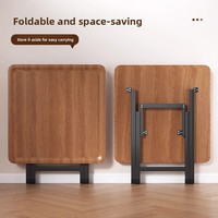 Table de repas carrée pliable portable d'extérieur MAQILUN Macelon en panneau artificiel moderne, écologique et durable pour petites maisons de location