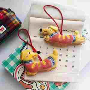 Colgante de peluche de Dachshund, colgante pequeño de perro de dibujos animados para bolso, decoración linda para correa de teléfono, amuleto para bolso con temática de mascotas - Product Image 3