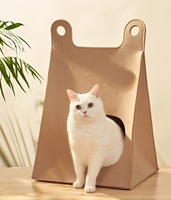 Neuankömmlinge Premium faltbare Dreieck Zelt Stil Katze Höhle Bett Filz Haustier Haus Höhle mit abnehmbaren Kissen