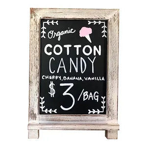 Wall Mounted Whitewash Tabletop Chalkboard Sign Rustic Wood Kitchen Countertop Memo Board