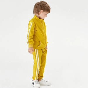 Ensembles de vêtements pour garçons, rayures unies, fermeture éclair personnalisable, décontractés, 2 pièces, ensembles de jogging pour garçons, pantalons, petits garçons, joggers unis, vêtements pour enfants - Product Image 4