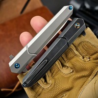 Petit couteau pliant CN Divine Sword avec manche en alliage de titane pour le camping en plein air, pratique et tranchant, modèle de poche, EDC