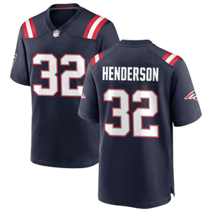 2026 Navyblauwe New England Jersey Custom American Football Shirts Gestikte Geborduurde Jeugd Uniformen Sportkleding met Logo's - Product Image 4