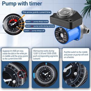 ปั๊มน้ำหมุนเวียน WiseWater ขนาด 3/4" ถึง 1/2" NPT 110V 115W ปั๊มน้ำร้อนแบบหมุนเวียนพร้อมตัวตั้งเวลา - Product Image 3