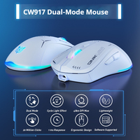 Souris d'ordinateur ONIKUMA CW917 4800 DPI avec boutons latéraux, double mode filaire et sans fil 2,4 GHz, ergonomique