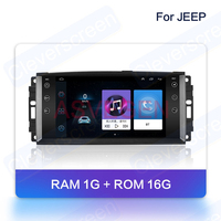 Stereo Mobil Android 11 7 inci, Carplay, GPS Navigasi untuk Jeep Cherokee, Compass, Commander, Wrangler, 300C, Dodge Caliber, Liberty 2009, 2008