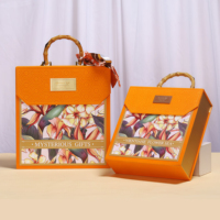 Coffret cadeau personnalisé coffret cadeau Saint Valentin pour dames Boîte en papier haut de gamme réutilisable avec poignée ruban Meilleurs cadeaux de Noël pour les amoureux