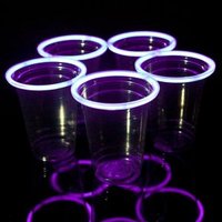 LANDER-MAN Spiele für Erwachsene Trink party Spiele Glow in The Dark Bier Pong Set