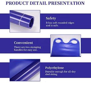 พรมบินแบบพกพาที่มีความยืดหยุ่นผ้า HDPE แบบม้วนขึ้นเลื่อนได้สโนว์บอร์ดพลาสติกสำหรับเด็กเลื่อนหิมะของเล่นฤดูหนาว - Product Image 4