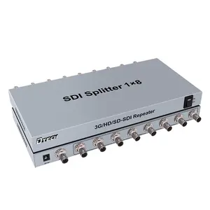 Dtech Factory Price SDI-Signal verlängerung Unterstützung 8 Bit 12 Bit Dark Technology 1 in 8 aus HD SDI Splitter 1 X8