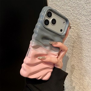 Newest gradual colors soft silicone TPU wave 3D mobile phone case for iPhone 17 pro max glossy back <b>cover</b> factory wholesale - Product Image 5