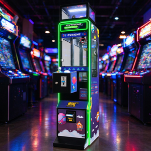 Mini Macchina Artiglio Acchiappapremi Arcade, Macchina da <span class=keywords><strong>Gioco</strong></span> a Moneta con Slot per Monete e Scatola Luminosa a LED per Centri Commerciali e Aree Bambini - Product Image 3