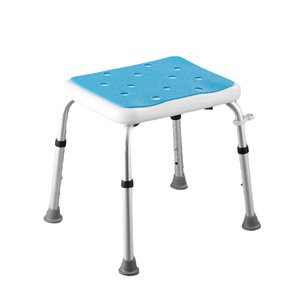 Chaise de douche adaptée en alliage d'aluminium, réglable en hauteur, avec accoudoirs et dossier, pour usage en salle de bain pour personnes âgées - Product Image 1