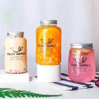 Bouteilles en plastique PET transparentes pour boissons gazeuses, café, bière, 280 ml, 350 ml, 500 ml, impression sérigraphique, canettes Boba