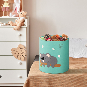 Lưu trữ giỏ có thể gập lại cảm thấy in ấn dễ thương động vật thiết kế Vườn Ươm cản trở giặt giỏ công suất lớn có thể điều chỉnh - Product Image 5