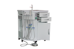 Vet Equipamentos odontológicos móveis gavetas do armário rodízios Unidade portátil móvel com compressor de ar para animais Vet hospital clínica - Product Image 2
