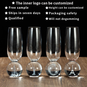 Verres à champagne en cristal de luxe avec gravure intérieure, certifiés CE, vente en gros, usine - Product Image 6