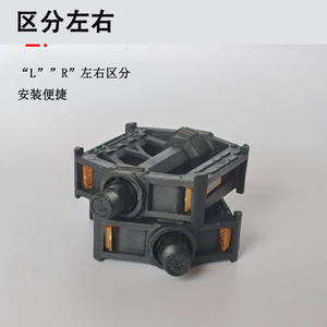 Pedales universales para bicicleta de niños, piezas de plástico para bicicleta de montaña, marcados L R, fáciles de instalar, color negro - Product Image 1