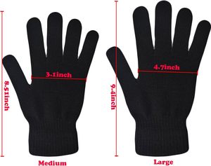 Classic Solid Color Unisex Cheap Warm Acrylic One Size Fit All Knitted Winter Hand <b>Gloves</b> - Product Image 2