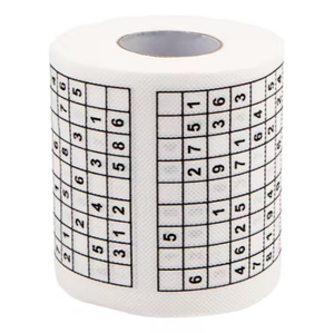 Divertente Rotolo di Carta Igienica Colorata a 3 Veli in Pura Polpa di Legno con Stampa <span class=keywords><strong>Sudoku</strong></span> - Product Image 4