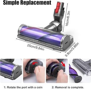 Trực Tiếp Ổ Đĩa Sạch Hơn Đầu Tuabin Sàn Công Cụ Cho <span class=keywords><strong>Dyson</strong></span> V7 V8 V10 V11 V15 Không Dây Máy Hút Bụi, Motorhead Cleaner Đầu Bàn Chải - Product Image 3