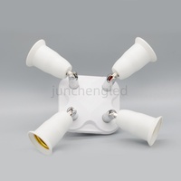E27 Light Bulb Socket Adapter Splitter 1 to 3 Heads Lamp Holder Adjustable Angles Medium Screw Base Converter