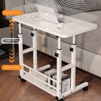 Bureau d'ordinateur mobile et relevable 60x40 cm pour dortoir, bureau d'étude relevable pour chevet de lit
