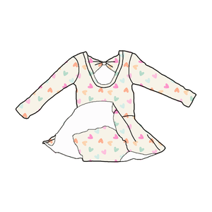 Mono de Ballet para Niños con Estampado de Vacas Personalizado de Primavera para el Día de San Valentín, Cierre de Cremallera, Unisex, con Lazo en la Espalda - Product Image 5