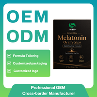 Bandes de film oral de mélatonine personnalisées, saveur menthe fraîche, emballage OEM, film oral de mélatonine pour routine nocturne