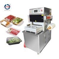 Machine d'emballage sous vide et scelleuse de barquettes à atmosphère modifiée pour aliments, viande, poisson, plats préparés, avec remplissage d'azote