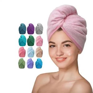 Serviette turban pour cheveux en microfibre douce, séchage rapide, couleur personnalisée, pour femmes - Product Image 1