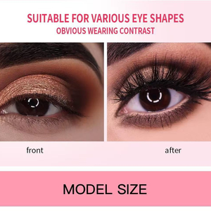 Cils artificiels 8D épais, volumineux, bouclés et frisés, effet duveteux ; cils en faux vison multicouches, longs et croisés. - Product Image 4