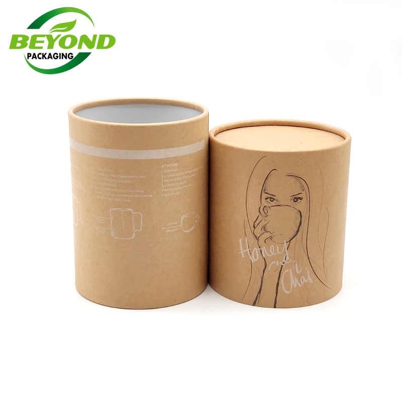 Custom Printing Paper Aluminum Foil Tubes Eco-friendly Paper Packaging for Tea Coffee Powder