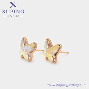 X000649668 XUPING joyería nueva gran oferta pendientes de mariposa personalizados 18K color lindo lujo elegante pendientes de cristal - Product Image 4