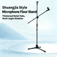 Support de microphone double bras Voxfull VX002, trépied réglable pour scène, studio et enregistrement