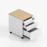 Armoire de rangement Mobile en bois et métal, 1 pièce, 2 ou 3 tiroirs, armoire de remplissage et de bureau, en acier