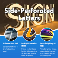 Lettres lumineuses personnalisées avec garantie de deux ans, enseigne commerciale, lettres perforées LED, enseignes lumineuses pour entreprises