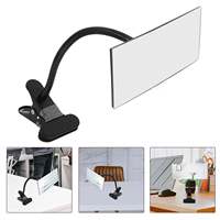 Miroir de table portable avec clip pour bureau, miroir de maquillage, mini miroir de sécurité personnel