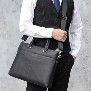 Vintage Style 13 Inch Laptop Briefcase for Men Custom Logo Genuine Leather Sling Bag with Waterproof Feature - Product Image 4