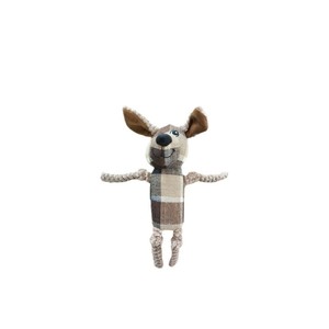 Jouet pour chien en toile à carreaux, jouet grinçant pour animaux de compagnie d'intérieur, pour chiots - Product Image 2