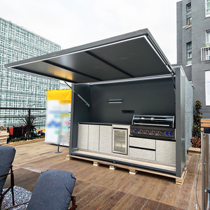 Módulo de Cocina Exterior de Calidad Prémium para Barbacoa con Horno de <span class=keywords><strong>Pizza</strong></span> y Parrilla, Gabinete de Cocina Exterior de Acero Inoxidable con Cobertizo de Puerta Eléctrica - Product Image 3