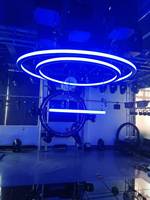 Anneau de treuil cinétique DMX scène levage LED bande cercle anneau lumière pour discothèque fête Disco