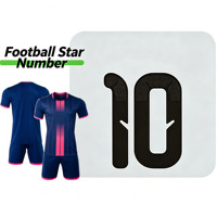 Écusson thermocollant personnalisé pour maillot de football 2026 avec nom et numéro, impression sérigraphique, badge de football, étiquette numérique en vinyle