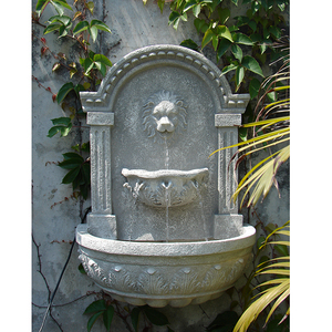 <span class=keywords><strong>Fontaine</strong></span> à eau <span class=keywords><strong>solaire</strong></span> avec tête en polyrésine, 220 v, pour l'extérieur, mur composé - Product Image 5