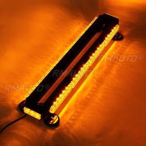 26.6" 38" LED Car Emergency <b>Amber</b> Double Side <b>Flashing</b> Strobe Lamp Work <b>Light</b> Bar 54 LED Vehicle Warning <b>Light</b> 7 Modes - Product Image 2