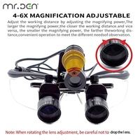 5X Head Mounted Dental Surgical Loupes with LED Headlight Binocular Magnifier for Dentist ENT Surgery