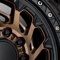 Jantes en bronze forgé sur mesure 17x9 0 Offset 6x139.7 6061-T6 en alliage d'aluminium à rebord profond pour SUV tout-terrain