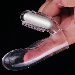 Manchon vibrant pour doigt, stimulateur du point G, en silicone souple, masturbateurs pour adultes, aphrodisiaques amusants pour les couples - Product Image 3